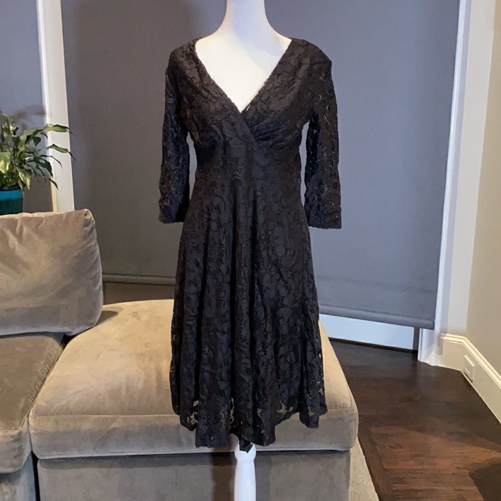 Women’s Black V-Neck Party Cocktail Dress Size M NWT